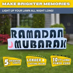 6FT Ramadan Inflatable Just Ramadan Mubarak! - Islamic Ramadan Decor for Outdoor Front/Back Lawns, Built-in LED Lights and Fan to Blow Up with Air, Iftar/Eid Gift - Image 4