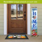 Briarwood Lane Summer Double Sided Reversible Pine Porch Leaner 47x9.5 Farm Trucks For Summer Porch Leaner - Image 2
