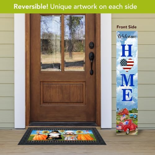 Briarwood Lane Summer Double Sided Reversible Pine Porch Leaner 47x9.5 Farm Trucks For Summer Porch Leaner - Image 2