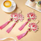 AceOrbit 24 Pcs Rose Red Lotus Diwali Hanging Decorations for Home - Image 5