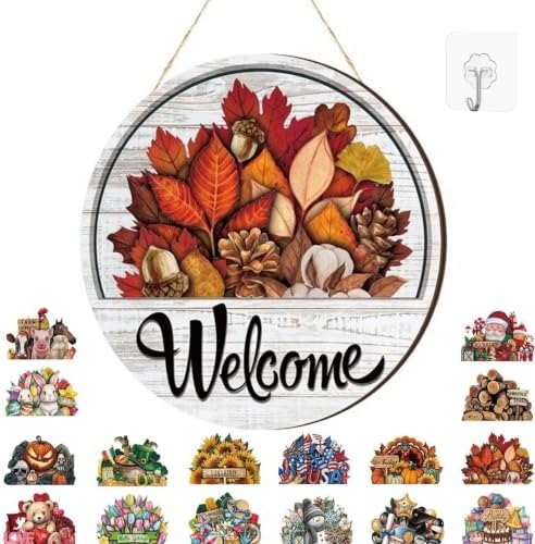 16 Pcs Interchangeable Welcome Sign for Front Door，2set by Unknown