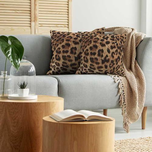 TOMWISH Leopard Print Pillow Covers 26x26 Set of 2 Throw Pillow Covers - Image 6