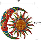 Limygus Colorful Metal Sun Moon Stars Wall Art, Indoor Outdoor Decor for Patio Garden Bedroom - Image 6