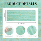 Artoid Mode 6Pcs Turquoise Gauze Gold Table Runner 10FT, Glitter Metallic Foil Sheer Dining Wedding Anniversary Holiday Table Decor for Home Party - Image 7