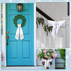VitalCozy 20 Pcs White Wreath Sash Cotton Blank Ribbon - Image 5
