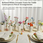 Ceramic Bud Vases, Set of 24 White Vases for Centerpieces Small VAses for Flowers Mini Ceramic Vase for Pampas Grass Vase Bulk for Wedding Table Centerpieces Decoration Boho Home Decor DIY Gift - Image 2