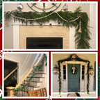 4 Pcs Christmas Norfolk Pine Garland, 6 Ft Dense Norfolk Pine Garland, Artificial Pines Greenery Garlands for Christmas Holiday Mantle Fireplace Table Home Decor - Image 4