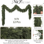 12pcs 9Ft Christmas Cedar Garland - Image 2