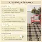 JTJ Easy Jute Kitchen Runner Rug 2'6" x 10', Black & Beige Plaid, Washable - Image 7