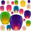 Paper Lanterns 20Pcs Set, Including Hanging Rectangular, Suitable for Home Decor, Birthday Parties, Weddings, Christmas, Easter, New Year’s Celebrations, Sky Lanterns to Release in Sky.（Colorful） by Unknown