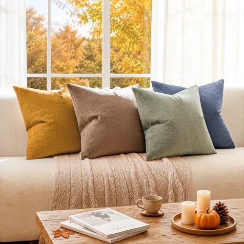 a moment Waterproof Throw Pillow Covers Set of 4,24x24 Inch Outdoor Stain Resistant Pet Friendly Pillowcases Cushion Covers for Patio Sofa and Living Room,Desert Grove - Image 7