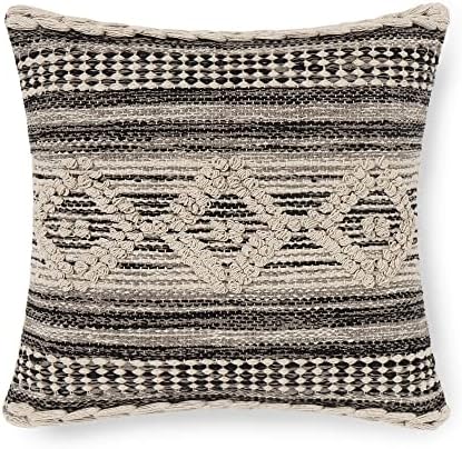 · REDEARTH · Textured Handwoven Throw Pillow Cases - Diamond Virgule Black - Image 3