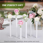 Magnetic Bud Vases Set of 6, White Aluminum Vases for Centerpieces - Image 7