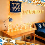 Aurelema 13 Pcs Hanukkah Decorations Happy Hanukkah LED Letter Lights Sign - Image 4