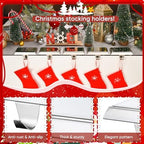 Christmas Stocking Holders for Mantle, Weighted Stocking Hangers, Christmas Stocking Hooks for Tables Window Fireplace Mantle Decoration(Silver,5PCS) - Image 5