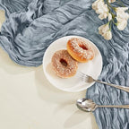 6 Pack Dusty Blue Cheesecloth Table Runner 35×120 Inch Fall Boho Home Decor - Image 4
