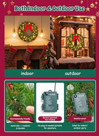 Brightown 24 Inch Pre-Lit Christmas Wreaths for Front Door, 50LED - Image 5