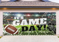 Football Themed Garage Door Cover Banner Decorations, Football Field Outdoor Extra Large Car Garage Door Murals Buddy Decorations 16 X 7 Ft by DYNH