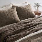 EVERGRACEHOME Chunky Chenille Knit Throw Blanket, 90 x 90, Mocha Brown - Image 4