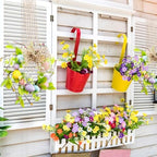 Dingion 8 Pcs 8" Small Easter Wreaths for Kitchen Cabinet Mini Spring Artificial Easter Egg Wreath with Ribbon Bow for Window Front Door Table Centerpiece Farmhouse Decor - Image 3