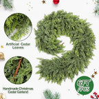 Waydress 1 Pcs 6 ft Christmas Artificial Cedar Garland Realistic - Image 2