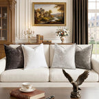 a moment Throw Pillow Covers 24X24 Inch 4 Packs,Soft Velvet Decorative Pillow Cases with 3D Ice Flower,Texture Modern Accent Cushion Covers for Sofa Couch Home Decor Urban Stone - Image 5