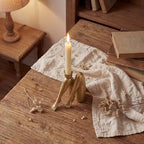 Gold Metal Taper Candle Holder – Single 4.7 Inch Vintage Candlestick with Kick Leg Design, Decorative Candle Holder for Table Centerpieces, Wedding Decor, Mantel, Farmhouse Home Accent (Golden-2) - Image 6