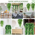 Hoteam 12 Pcs Artificial Hanging Greenery Plants, Eucalyptus,Persian Grass - Image 6