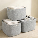 3 Pack Woven Baskets,Storage Baskets for Shelves with Handles - Image 6
