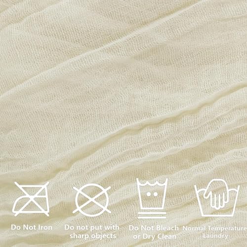 16Packs Beige Cheesecloth Table Runners – Boho Gauze Vintage Table Decor, 120 Inch Long Rustic Cheese Cloth Runner for Wedding, Bridal Shower, Birthday, Romantic Party 10Ft (Beige, 24" x 120"-16Packs) - Image 6