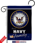 Breeze Decor GP108412-BOAF Navy Proudly Family Americana Military Decorative Vertical Garden Flags Pack, 13"x 18.5", Multi-Color - Image 2