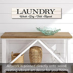 Highland Home Laundry Rules Horizontal Wood Entryway Sign - Image 5