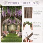 Enchanted Jungle Theme Decoration Set Artificial Purple Wisteria Vines - Image 3