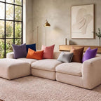 JUSPURBET 28x28 Euro Velvet Throw Pillow Covers Set of 2,Coral - Image 3