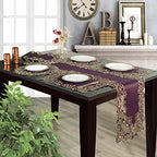 Decozen Set of 12 Doilies for Table, Lace Doilies - Rustic, Crochet, Farmhouse, Kitchen, Dining Table Centerpiece Decor - Round Christmas Placemats for Home 15 inch Gold Plum, The Granada Collection - Image 4