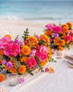 18inch Aisle Flower Garland Centerpieces, Bright Multi-Color Rose with Hydrangea & Chrysanthemum Artificial Flowers, Floral Runner for Wedding Arch, Backdrop, Table Decor, Ceremony Pathway - Image 6
