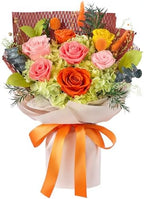 Preserved Flowers Bouquet, Forever Flowers for Delivery,Eteranl Roses by Flomoon