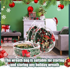 Shappy 10 Pcs 36 Inch Clear Wreath Storage Bags PVC Waterproof, White - Image 6