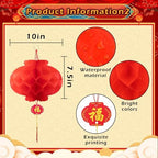 23Pcs Chinese Decorations for Party with 2 3D Dragons & 20 Red Lanterns - Image 5