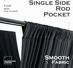 4 Panels 5ft(W) x 20ft(H) Black Ceiling Drapes for Wedding Parties - Image 5