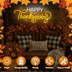 Large Happy Thanksgiving Neon Sign Fall Window Lights 24.4*10.6In - Image 5