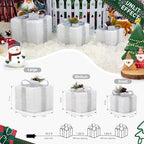Set of 3 Valentines Day Lighted Gift Boxes,Outdoor Indoor Holiday Decorations,Plug-in 65 LED Light Up Present Boxes for Indoor Outdoor Home Yard Lawn Holiday Wedding Birthday Party Decor - Image 7
