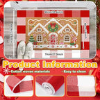 Moucuny 2 Pcs Christmas Coir Doormat Outdoor, Gingerbread House, Non Slip - Image 3