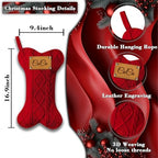 Personalized Dog Christmas Stockings, Custom Name Engraved Christmas Stockings 10 Pack, 16.9” Large Xmas Stocking for Dogs Cats Pets, Bone Shape Fireplace Hanging Holiday Xmas Party Decoration - Image 4