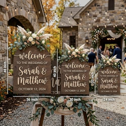Personalized Bohemian Bloom Arch Wedding Welcome Sign - Custom 3D Wood Vertical Arched Entrance Board for Boho, Barn or Garden Venue - Multiple Sizes - Image 4