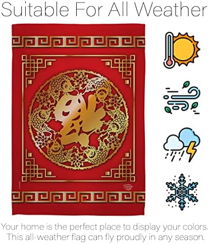 Chinese New Year Luck Arrive Tapestry Indoor Banner Room Wall Art Patio Porch Lawn Garden Flag Outdoor Yard Signs Lunar New Year Gifts Chinese Decorations Made in USA - Image 5