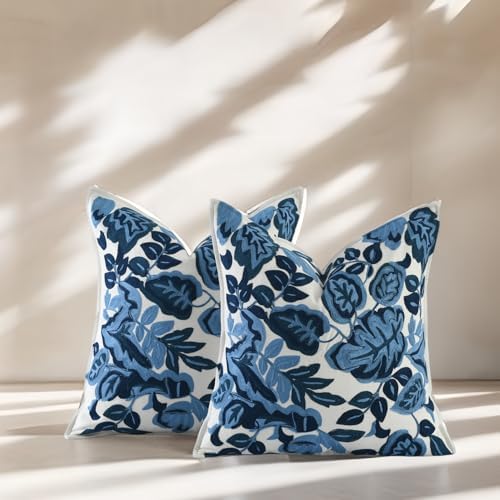 My Whimsical Corner Ombre Blue Boho Throw Pillow Covers 18x18, Set of 2 - Image 4