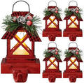 Therwen 4 Pcs Christmas Stocking Holders Lantern, LED, Classic, Red by Therwen