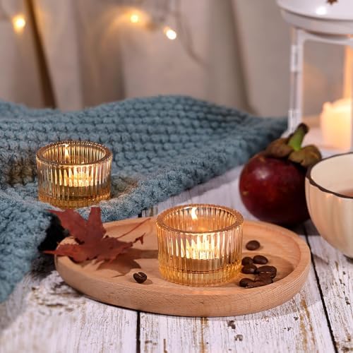 HAVITI 24 Pack Tealight Gold Candle Holders, Votive Tea Light Candle Holder - Image 6