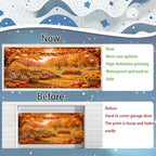 16X7Ft Fall Garage Door Banner Autumn Pumpkin Hanging Backdrop Hay Leaves Door Cover Fall Thanksgiving Wall Decorations Photo Background for Home Party Outdoor Yard Holiday - Image 6